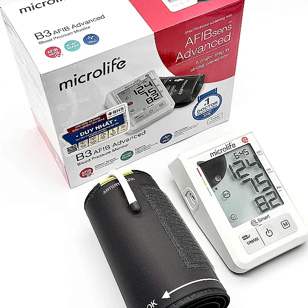Máy đo huyết áp Microlife B3 AFIB Advance [chức năng cảnh báo đột quỵ]