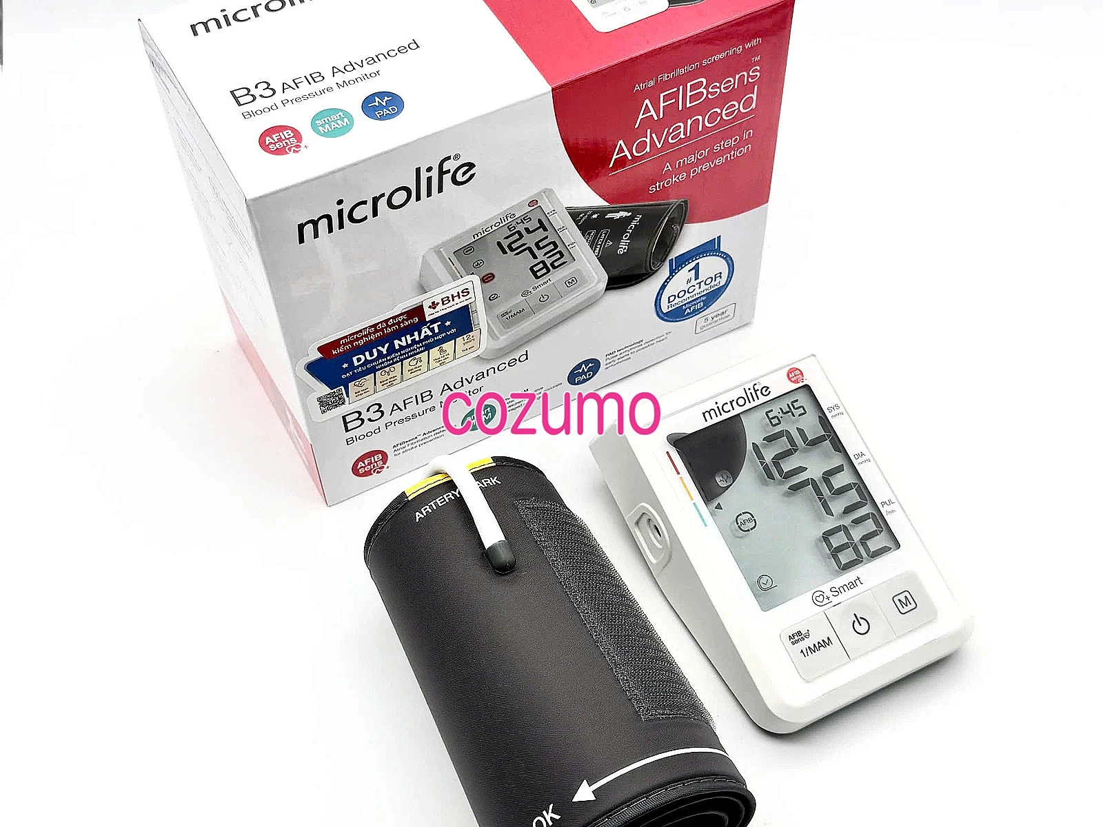 Máy đo huyết áp Microlife B3 AFIB Advance [chức năng cảnh báo đột quỵ]