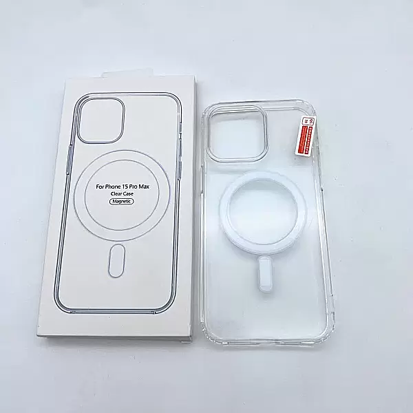 Ốp lưng Clear Case Magnetic trong suốt dành cho iPhone 15 Pro Max