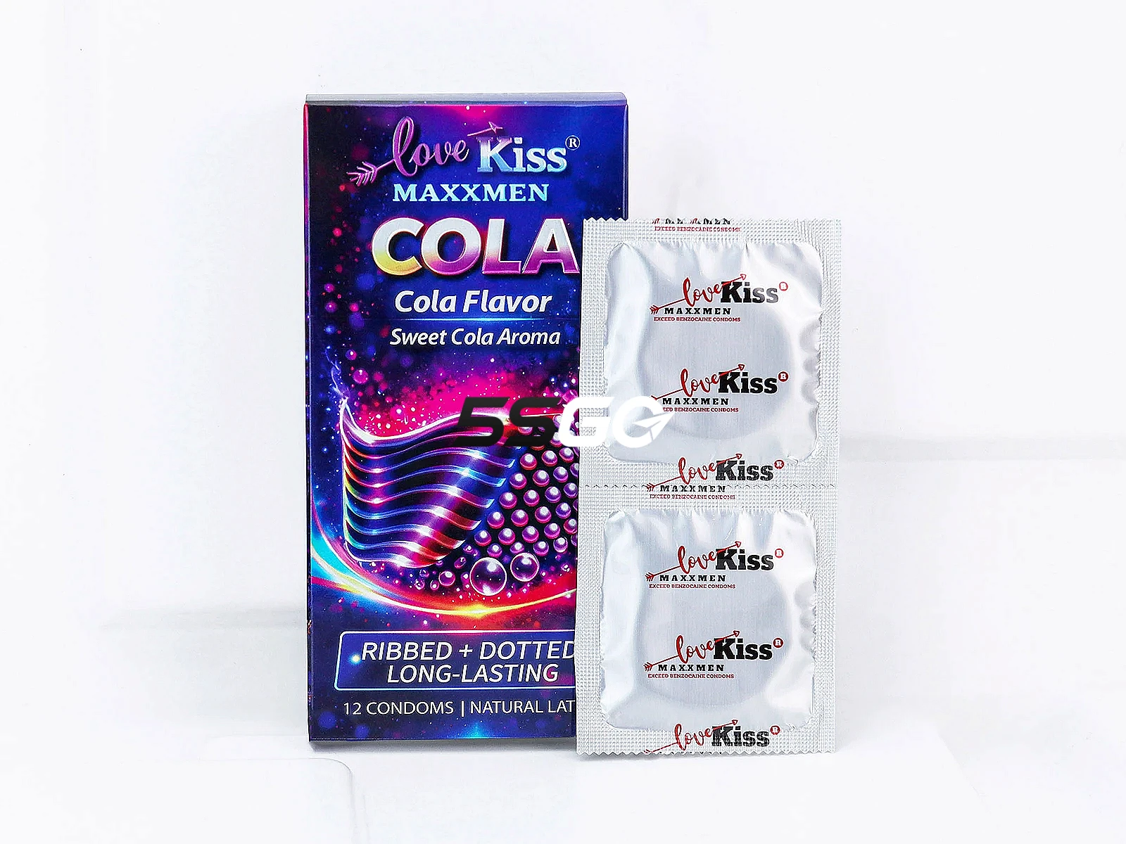 Bao cao su Love Kiss Maxxmen Cola gân nổi kết hợp chấm gai, hỗ trợ kéo dài thời gian