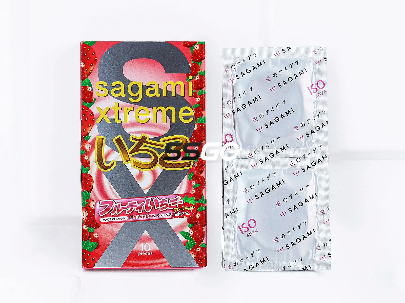 Bao cao su Sagami Xtreme Strawberry hương dâu tây thiết kế siêu mỏng, mang đến cảm giác chân thật
